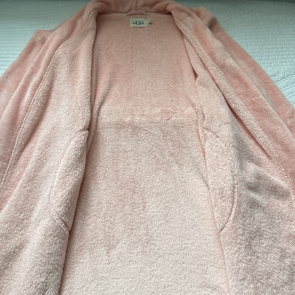 UGG Marlow Double Face Fuzzy Fleece Maxi Robe Soft Kiss Pink XS - Picture 6 of 16